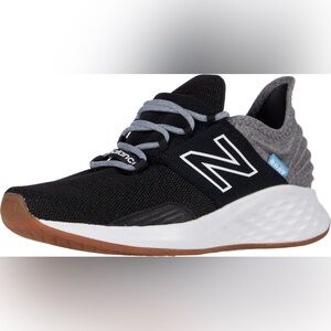New Balance Kids Black and Gray Lace-Up Sneakers